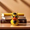 Dragon Duck Figurine Little Yellow Duck Rein Statue Sculpture Animal Model Home Office