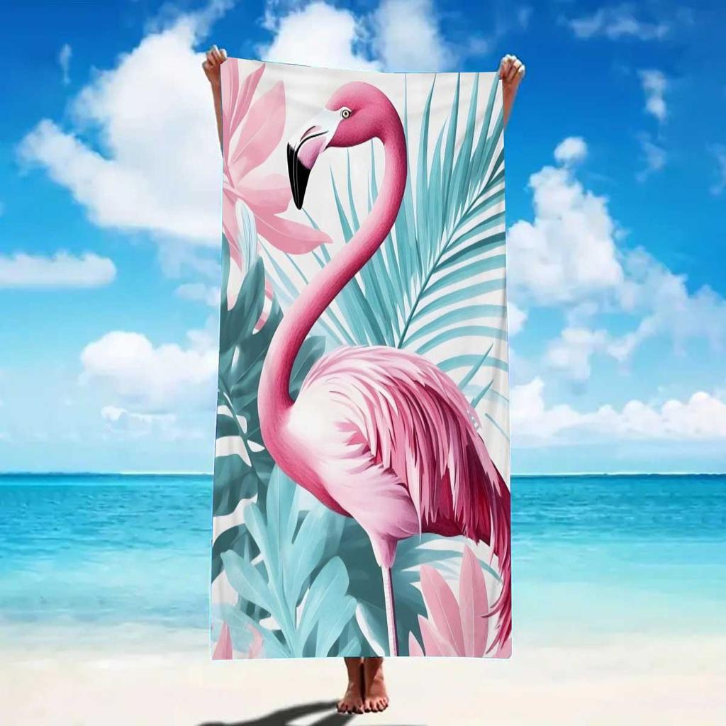 Cartoon Marine Creature Pattern Microfiber Beach Towel Quick Dry Lightweight Absorbent Towel for Beach Swimming Camping Outdoor