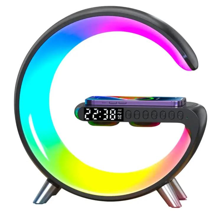 Intelligentes Nachtlicht G-Smart Light Sound Machine mit kabelloser Telefonaufladung und Bluetooth-Lautsprecher