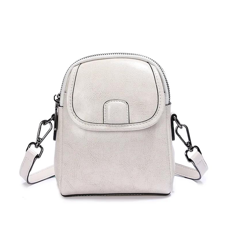 Women's Premium Waxed Leather Crossbody Bag - Lightweight Versatile Phe Pouch Shoulder Purse for Daily Use, Shopping & Travel