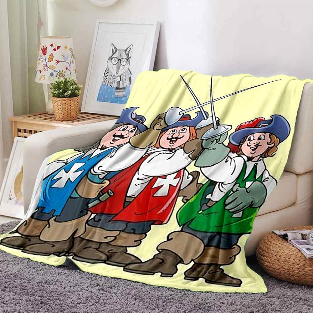 The Three Musketeers Theme Printed Blanket - Perfect for Couch, Bed, Travel & Outdoor Use | Machine Washable, Cozy & Durable.