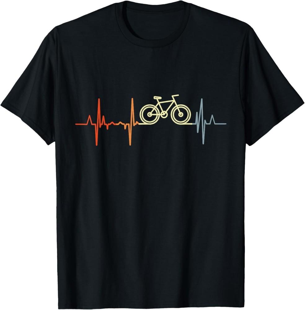 Vintage Bicycle Heartbeat Racing Cyclist Bike Pulse Line T-Shirt Unisex T-Shirt XXXL