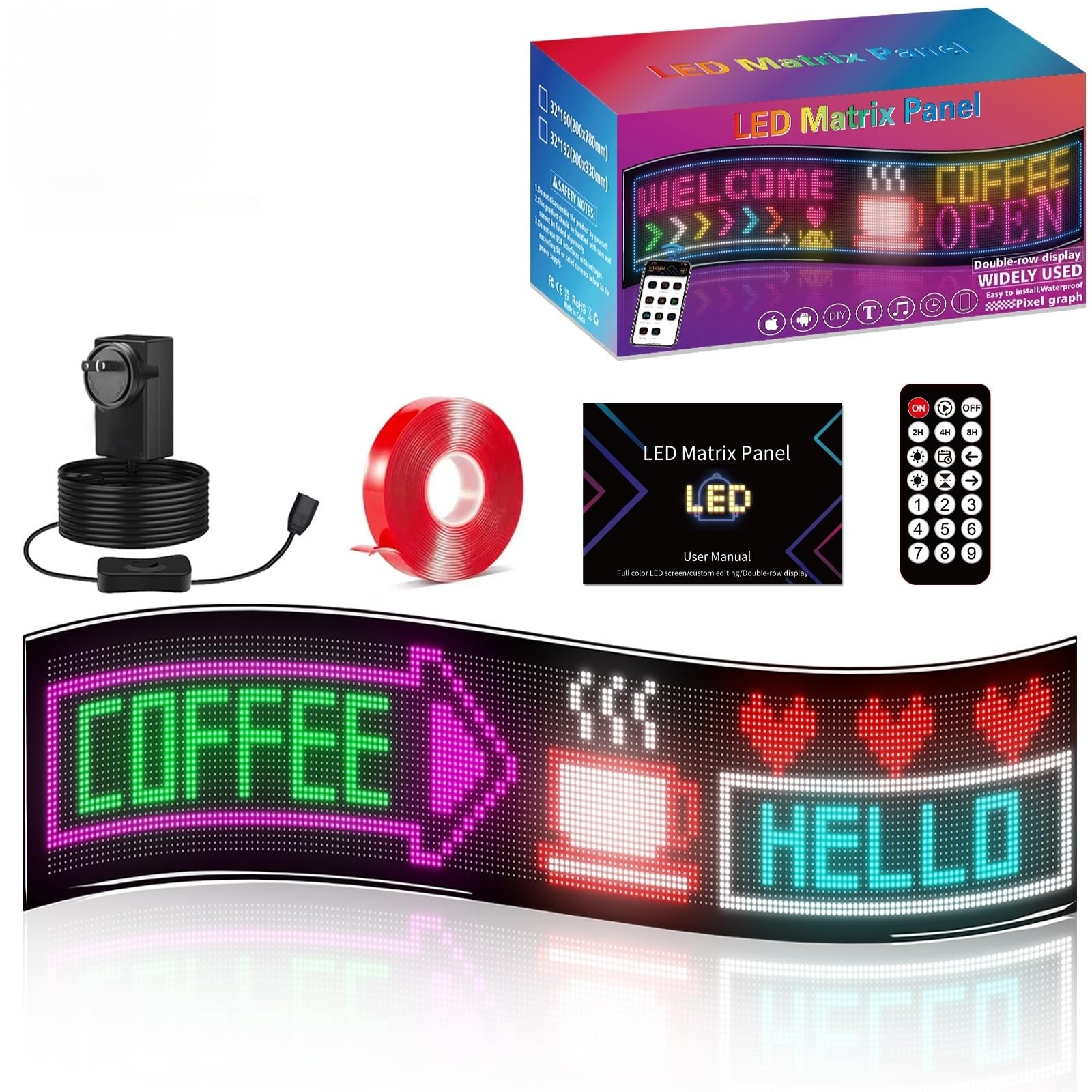 

TATACLEA Devil Eye Автомобильный Редактируемый Узор и Текст Светодиодная Гибкая Bluetooth Программируемый Текст Узор Неон Идеально для и Вечеринок Пиксели 1 Свет, Свет,