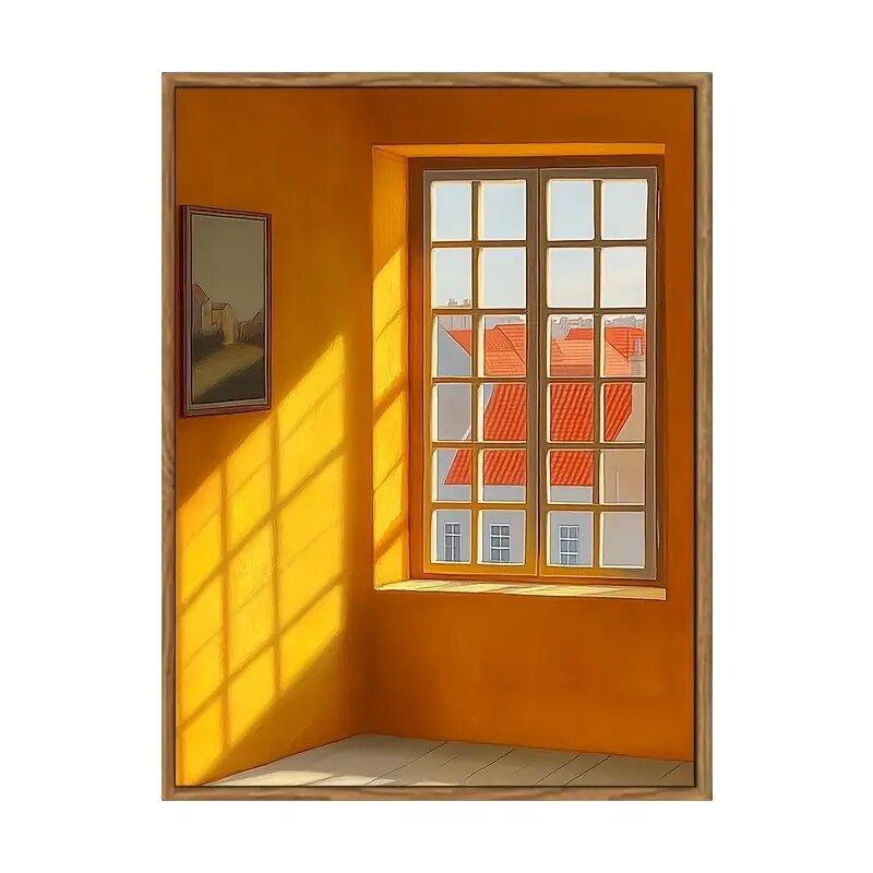 Moderne minimalistische orange dekorative Wandkunst gedruckte Leinwandbilder - Wand Heimdekoration Perfekte Geschenke und Ornamente