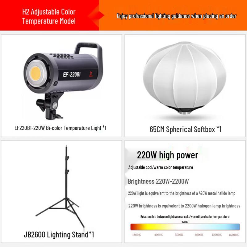 TCHD Video Jinbei EF150pro LED Live Photography Light Kit (CN version)