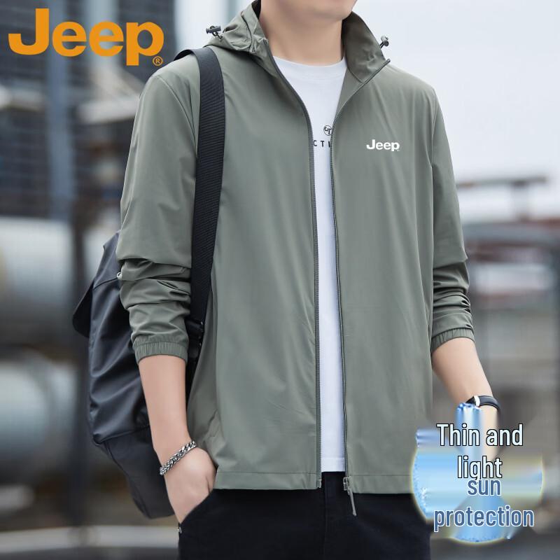JEEP Men s Summer Lightweight Sun Protection Jacket L