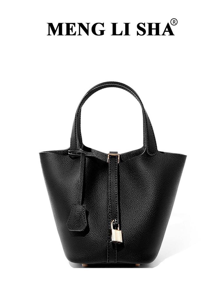 2025 High-End Genuine Leather Bucket Handbag - Classic, Versatile, Large Capacity Mommy Bag