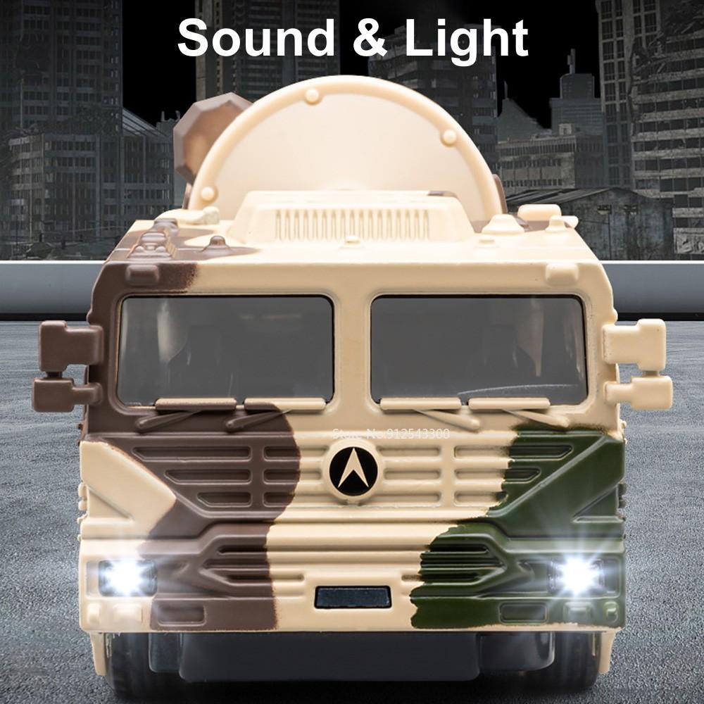 Scale 1:50 DF-31 Missile Launcher Model Toy Car Sound Light Die-cast Metal Missiles Vehicle Models Boys Kids Military Toys Gifts