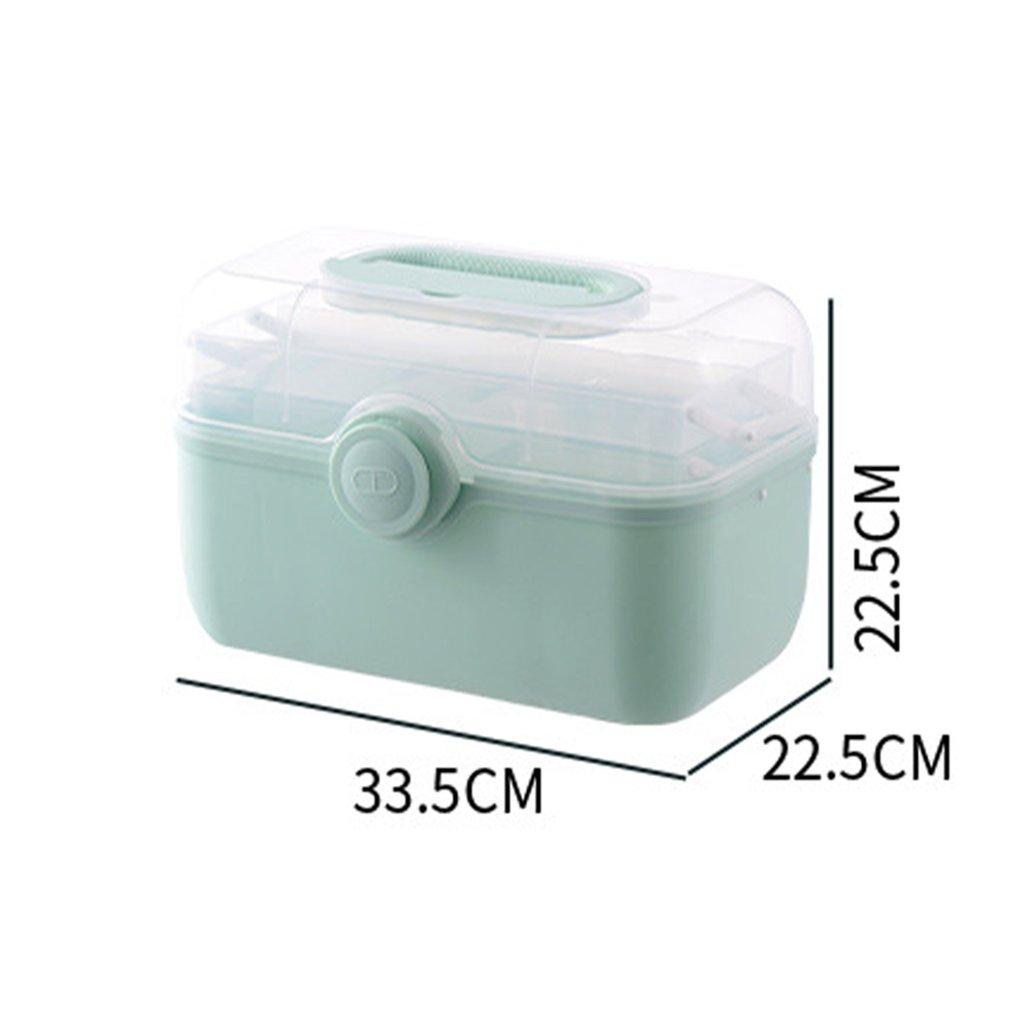 Medizinschrank, tragbarer Medizinschrank für den Haushalt in mehreren Größen, zweilagig, große Kapazität, Aufbewahrungsbox für medizinische Zwecke, Medikamentenschrank