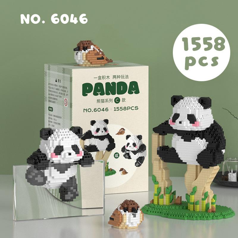 Panda Block Assembly Bricks Toys For Kids Girl Gift Creative Mini Block Micro Building Block for Adults Children Boy 6 To 8 Year