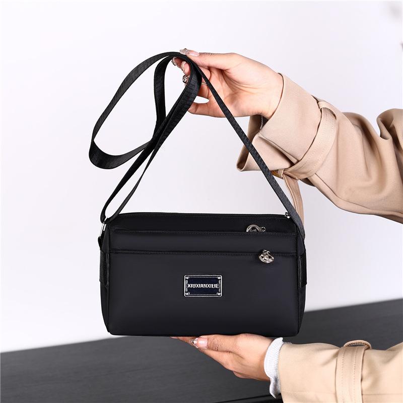 Multi-pocket Shoulder Bag, Simple Multi-layer Mobile Phone Bag, Lightweight Crossbody Bag, Handbag