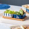 Japanese-style Ceramic Dish Square Snack Platter Sauce and Vinegar Dish Restaurant Tableware Kitchen Utensils Home Salad Bowl