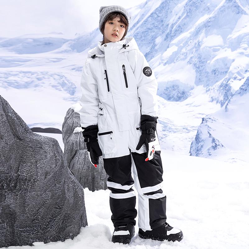 Unisex Kids' Warm Breathable One-Piece Ski Suit