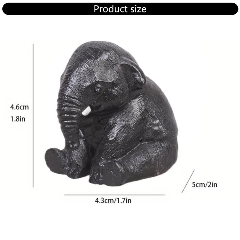 Handgefertigtes Sitzender Elefant Ornament Klein Tee Haustier Mini Süße Statue Zimmer Tee Tisch Dekorationen für Tee Liebhaber Freund