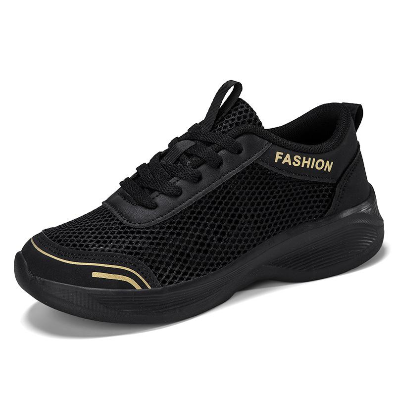 Shoes summer hollow mesh casual sports shoes large size thick-soled breathable running shoes