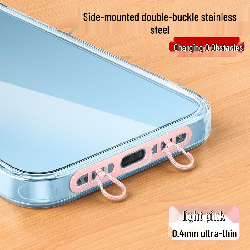 Ultra-Thin Anti-Lost Metal Phone Lanyard with Double Clip and Strong Connection Piece