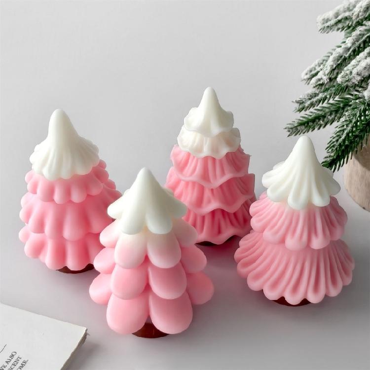 Silicone Moulds Christmas Tree Candle Molds Ornament Molds Epoxy Resin Molds Plasters Molds for Candle Making