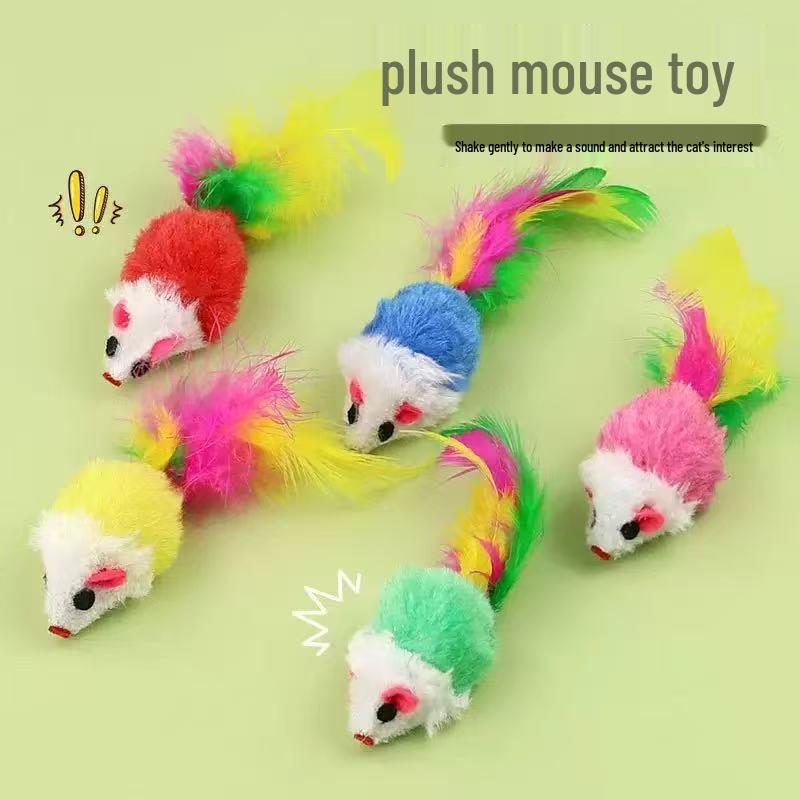 Interactive Cat Teaser Toy: Scratch-Resistant, Bite-Resistant Mouse for Self-Entertainment and Decompression