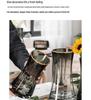 Gold-Painted Transparent Glass Vase for Fresh or Dried Flowers - Nordic Style Flower Arrangement Ornament