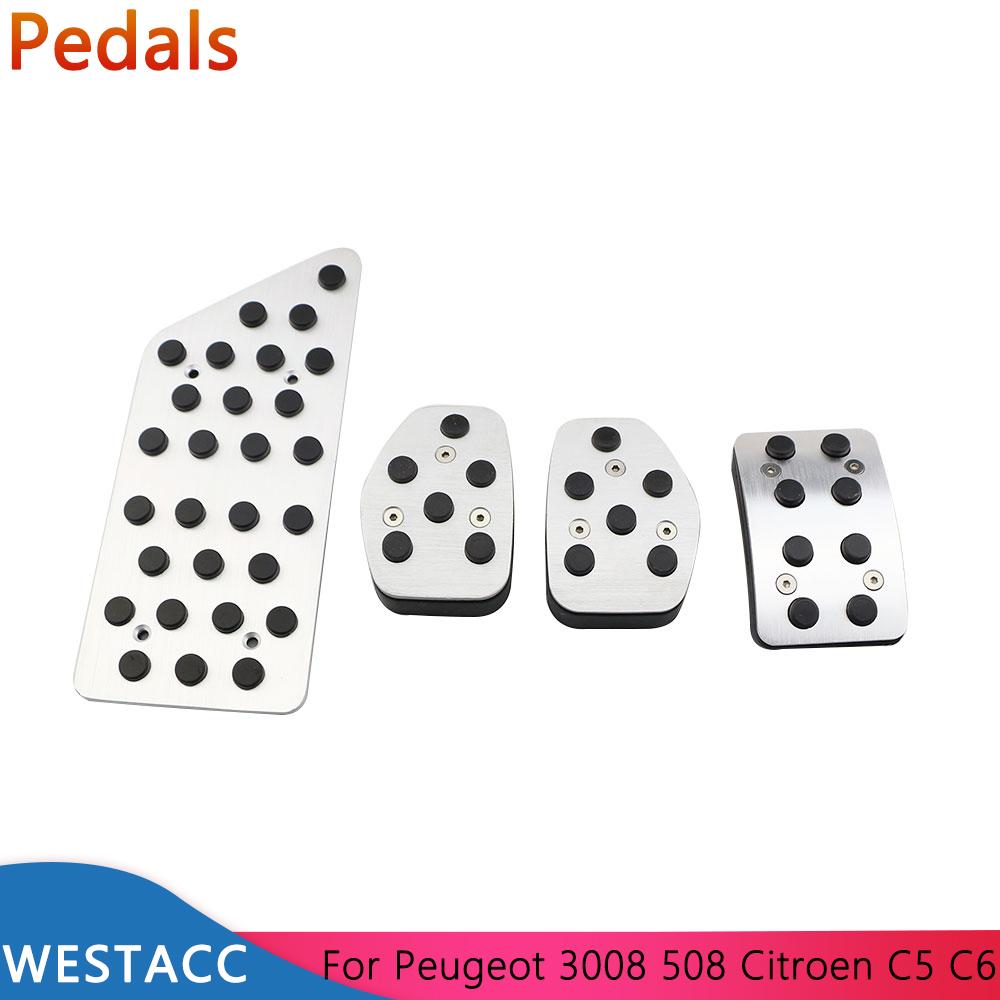 Autopedale für Peugeot 3008 2013- 508 2011-2018 für Citroen C5 2013- C6 2017- Gas Bremse Ruhepedal Abdeckung
