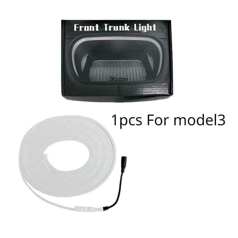 

For Tesla Model3/Y Accessories LED Frunk Trunk Strip Light Frunk Brighten Ambient Lighting Flexible Trunk Camping Stall Lingting Warm