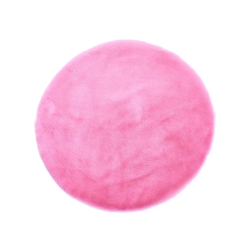 

Круглый ковер в скандинавском стиле Ins, цветной ковер для гостиной, спальни, ковры для детской комнаты, спальни, ворсистый ковер, современные напольные коврики 45cm розовый
