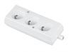 Tragbare Dreifachsteckdose 16A 2P+Z 250V Weiß Gn-370