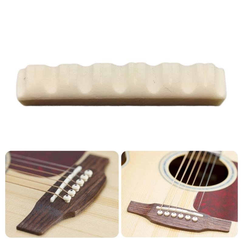 Acoustic Guitar Pre Slotted Bone Nut Replacement Flat Bottom Acoustic Guitar Slotted Bone Nut Guitar Accessories