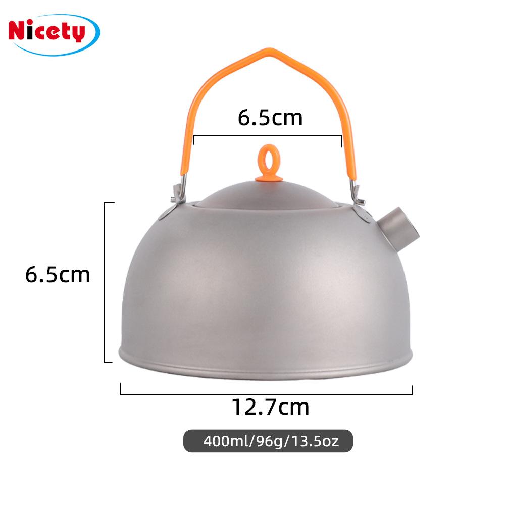 Pure titanium outdoor tea set Kuaike cup camping tea maker double-layer small teacup boiling water teapot convenient travel set pure titanium