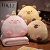 Stuffed Capybara Cartoon Hand Warmer Air Conditioning Blanket Office Backrest  Bedside