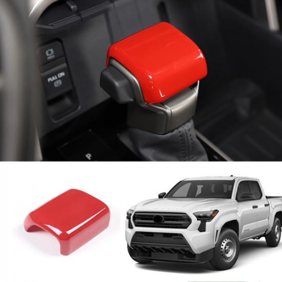 For Toyota Tacoma 2024 Red ABS Chrome Gear Shift Knob Cover Trim 1pcs NEW