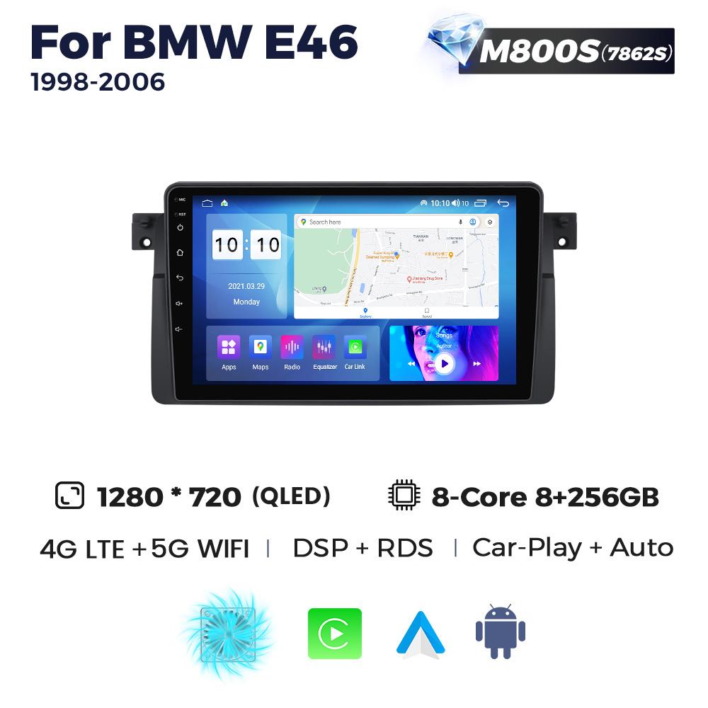 NaviFly GPS-Autoradio für BMW E46 M3 318/320/325/330/335 1998-2006 WIFI Android Smart System Carplay Auto 2 Din Head Unit
