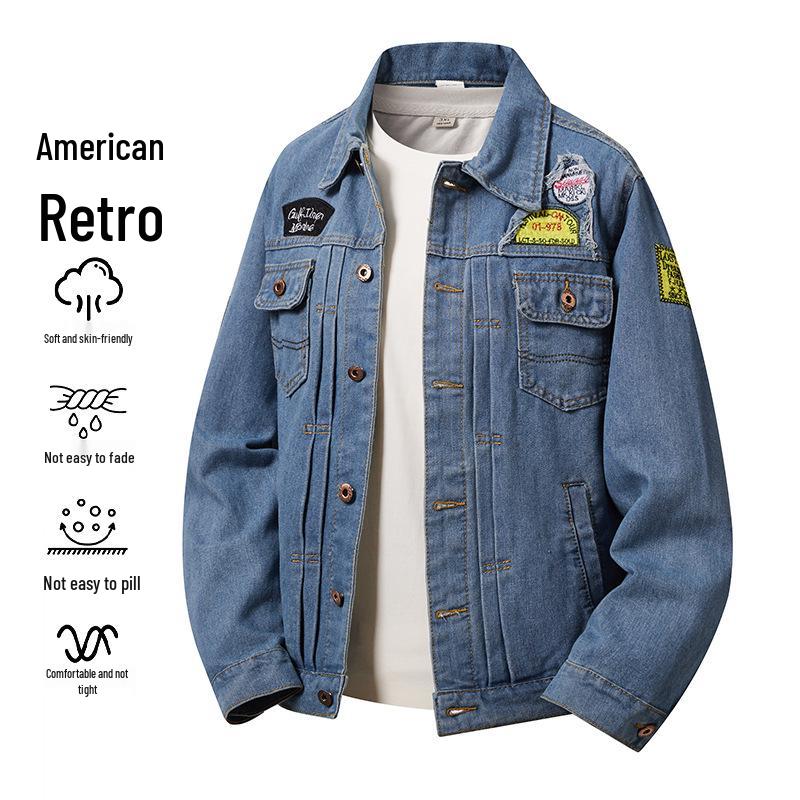 Men's Stylish Retro Denim Jacket 2026 - Trendy Spring & Autumn Outerwear