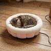 Soft Plush Warm Heated Pet Bed Adjustable Temperature Cat Sleeping Nest  for Dogs Cats
