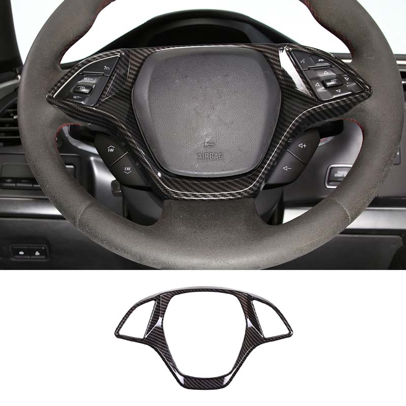 For Chevrolet Corvette C7 2014-2019 ABS Carbon Fiber Interior Kit Dashboard Console Gear Shift Panel Decoration Cover Stickers