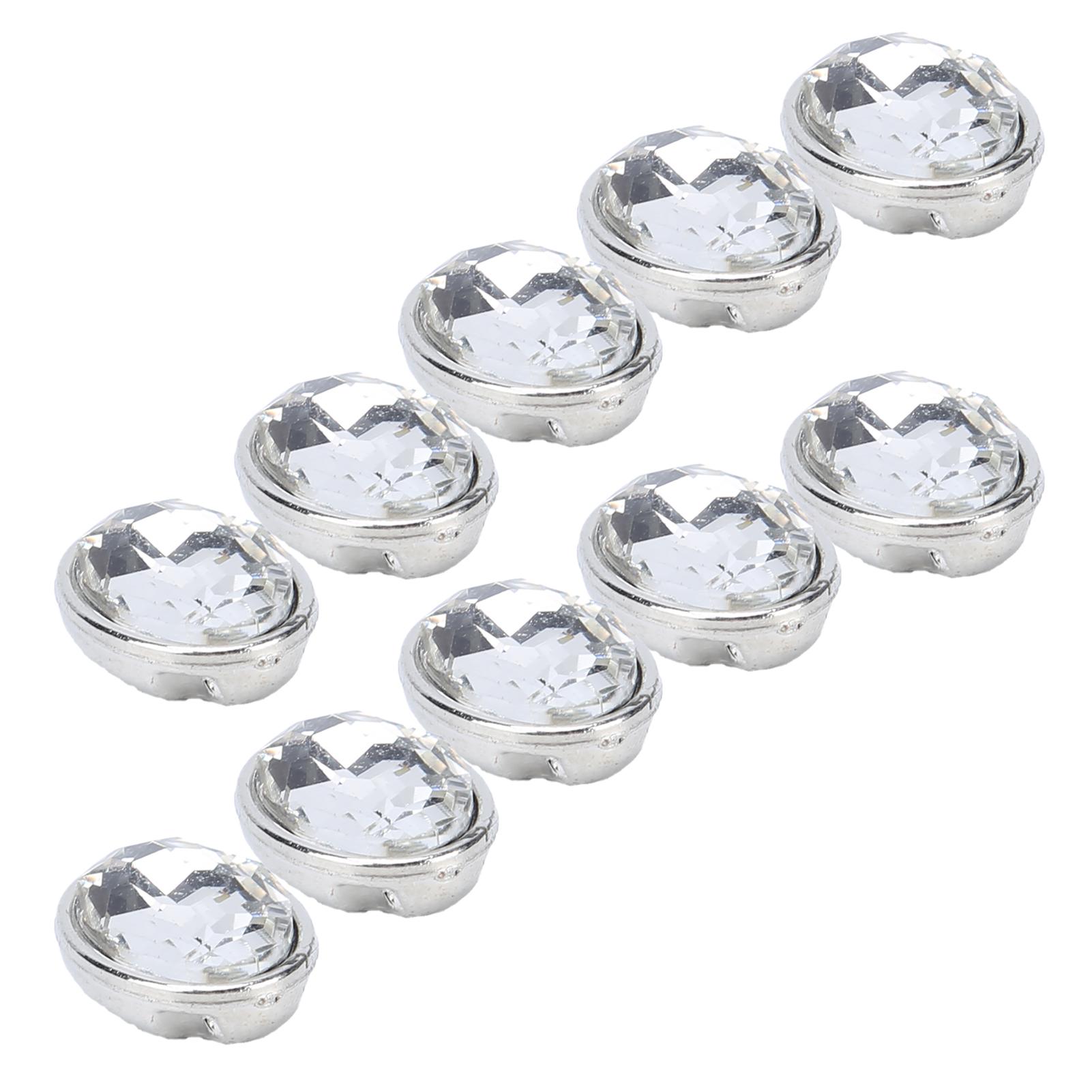 

10 Pcs Claw Rhinestone 10x14mm Oval Clawless Edging Unhooked Clothes Bags Shoes Hats HandSewn белый