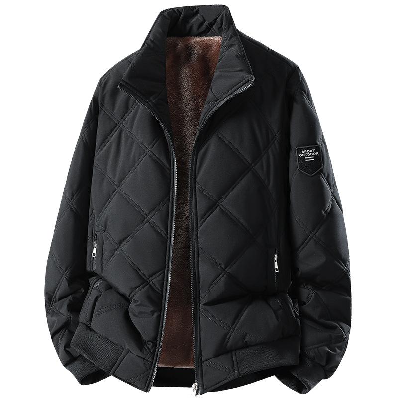 Large Size 8XL Stand Up Collar Machine Craft Cotton Jacket for Men