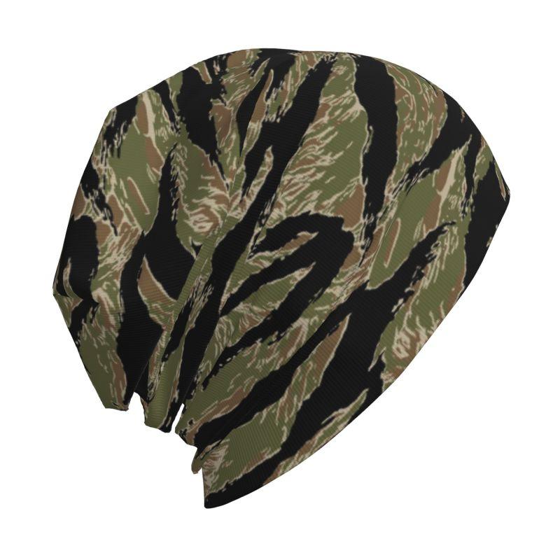 Tiger Stripe Camouflage Military Camo Slouchy Beanie Hats for Men Women Autumn Winter Warm Knit Hat Bonnet Cap Skullies Beanies