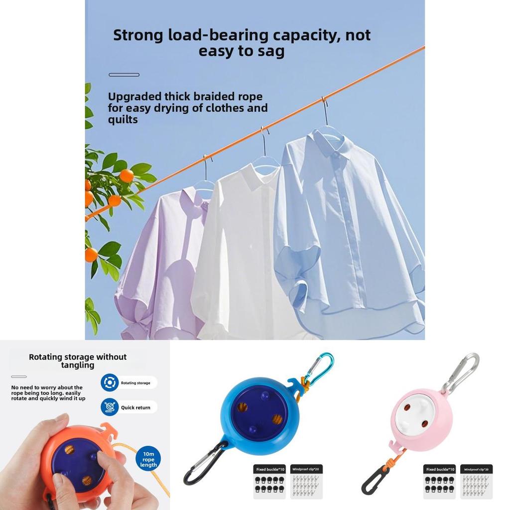 Compact Foldfree Windproof Clothes Rope With Invisible Mount For Hotel And Home Drying Solutions