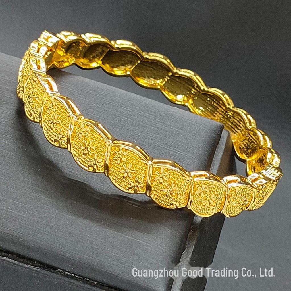 24K Gold-Plated Bollywood Bride Bracelet: Women's Bridal Jewelry