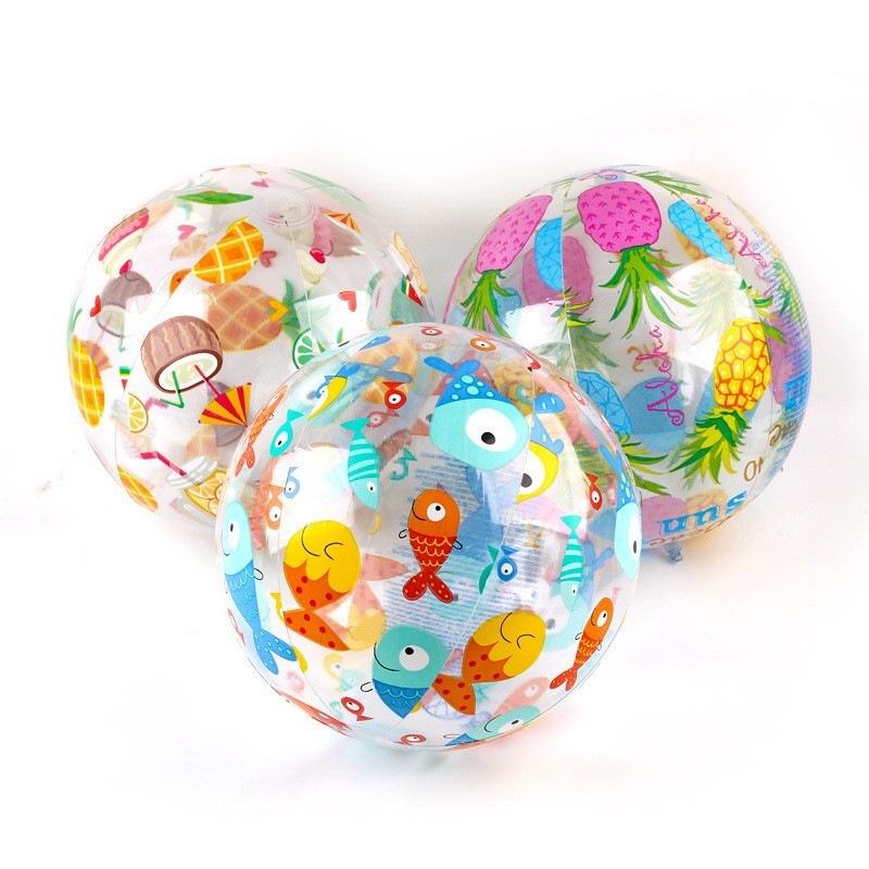 

51cm Inflatable Beach Ball Random Style Assorted Patterns Durable Lightweight Portable Pool Toy Summer Outdoor Fun Accessory One Size
