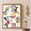 Diamond Painting Kit, 5D Mickey Minnie Donald Goofy Wall Decoration Art Gift for Living Room, Bedroom, Study Room, Etc.