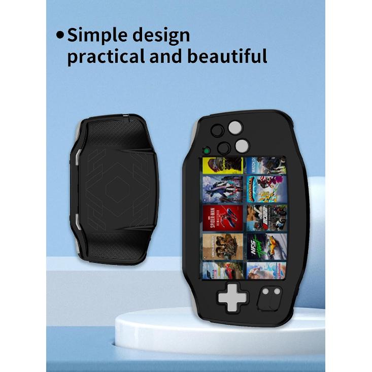 

Совместимо с портативной игровой консолью ANBERNIC RG 34XX, Премиальный силиконовый противоударный защитный чехол, Доступ к сенсорному зарядному порту, Черный.