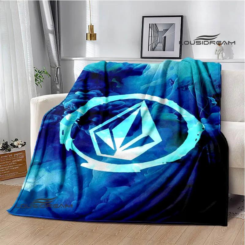 Coperte con logo V-VOLCOM stampato Flangia Coperta calda morbida e confortevole casa viaggio letto coperta coperte da picnic regalo di compleanno