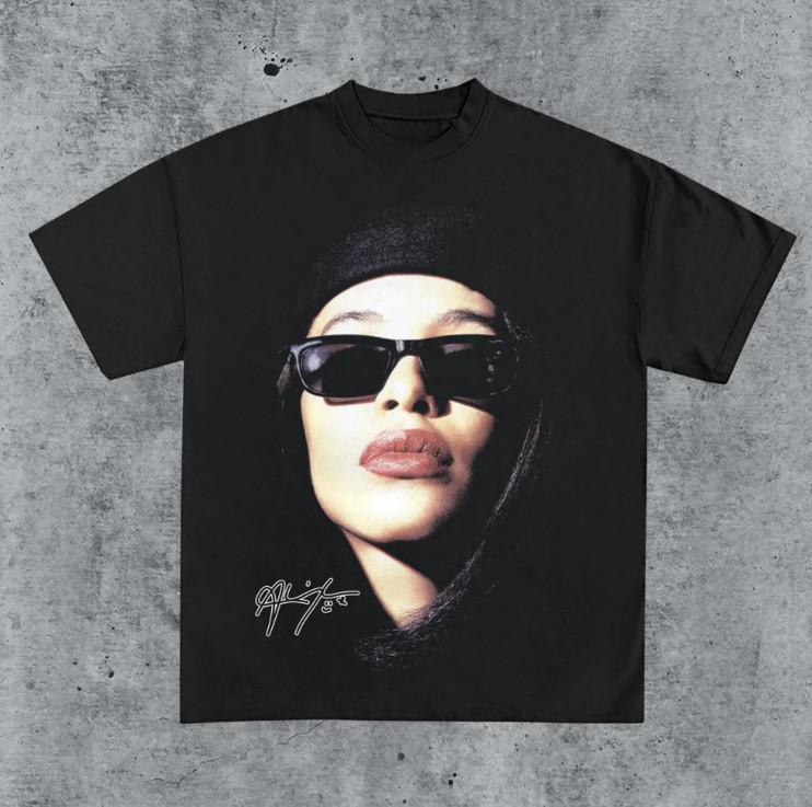 Винтажная футболка 90-х Aaliyah Jumbo Homage Ретро Классическая Графическая Футболка Унисекс M