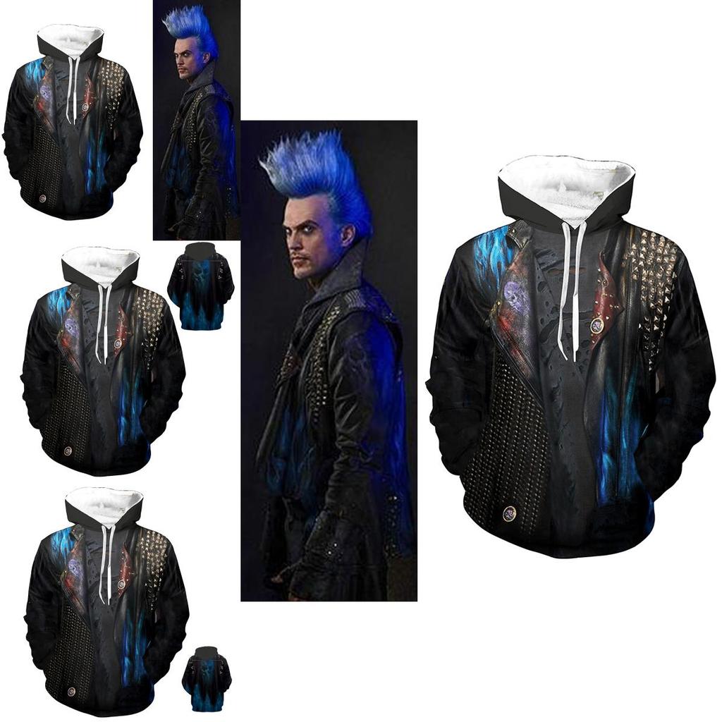 Luxuriously Soft Descendants 3 Hades Hoodie Cosplay Costume For Unisex Comfort