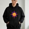 Unisex Hoodie Sun Face Graphic Print Pullover Oversized Sweatshirt Streetwear Harajuku Y2K Casual Hip Hop Punk Rock Style Gear