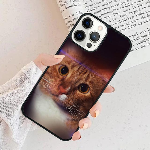 Cute Cat Animal Phone Case For iPhone 17 Air 15 16 Cover  11 13 14 Pro Max 12 Plus Max Fundas