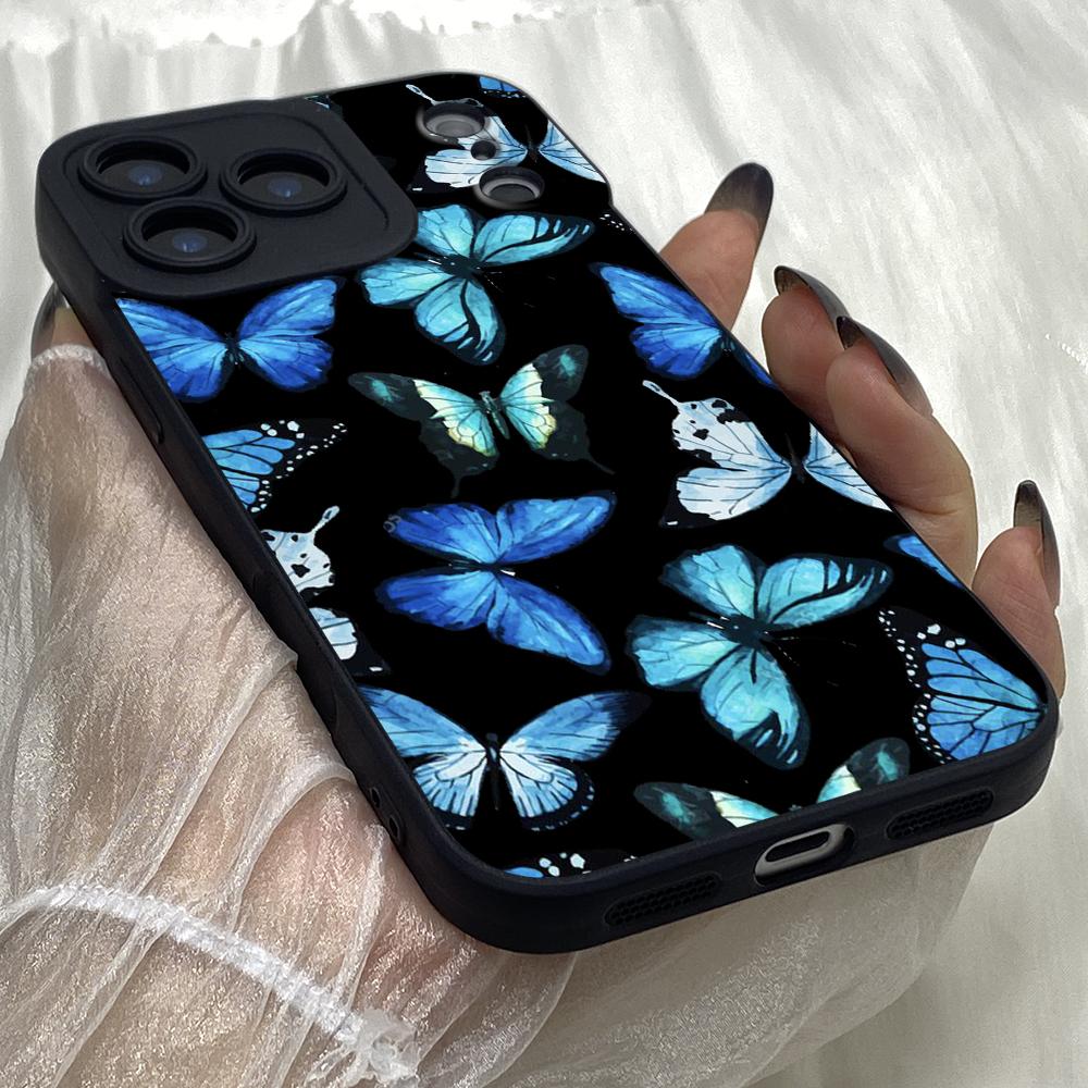 M272 art Butterfly Design Angel Eyes Soft Phone Cases for iPhone Samsung Galaxy Xiaomi Rdemi Huawei Honor Infinix Realme OPPO Vivo All Model