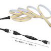 [Rye] LED Strip Light DC5V COB Tape Light Suit Flexible High Density LED Tape Light 1.5m 320 LEDsm Warm White 3000K 180° Emitting CRI90, Power Cord